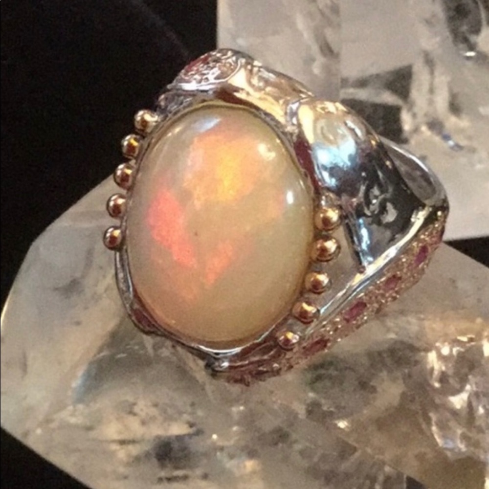 GENUINE FIRE OPAL MINED IN ETHIOPIA.FROM GEM SHOW!